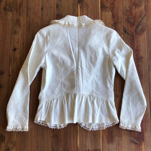 Jensato White & Off White Blazer Jacket - Picture 4 of 12